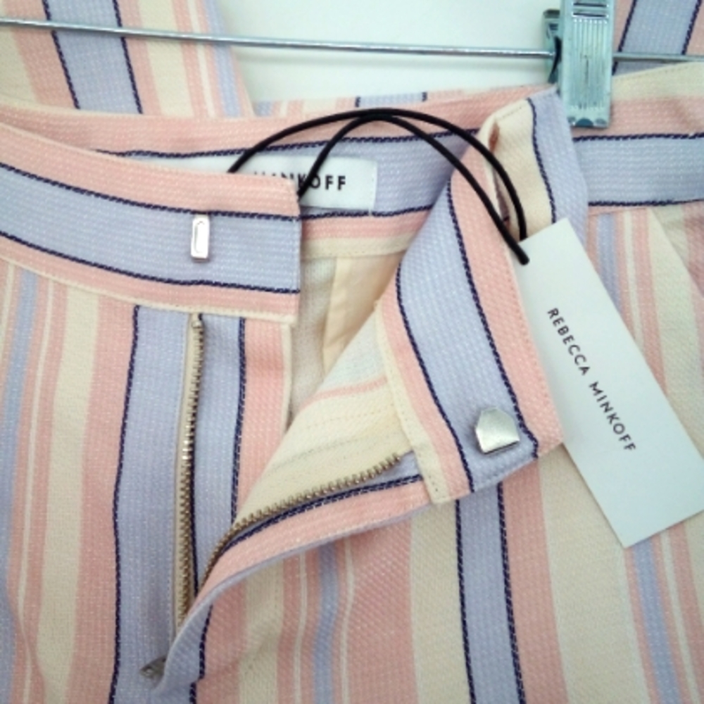 NWT $376 Rebecca Minkoff Grace Striped Double Breasted Jacket Capri Pants Suit 2 - Picture 11 of 16